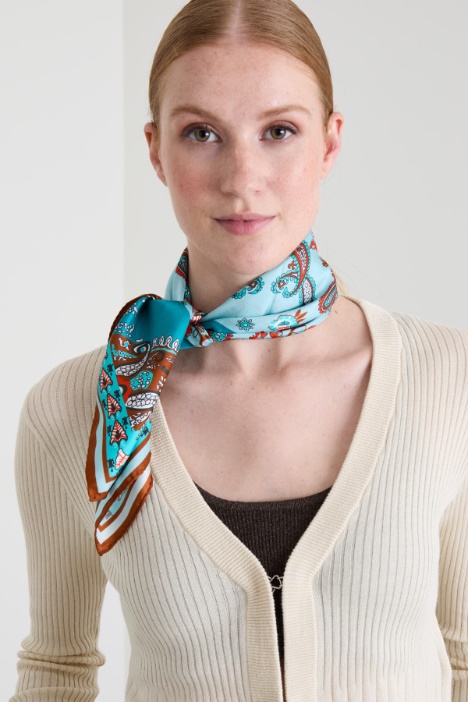 Foulard in twill di seta
