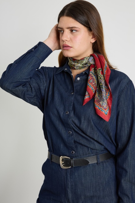 Foulard in twill di seta