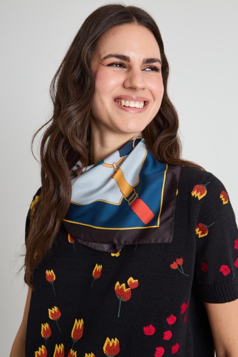 Foulard in twill di seta