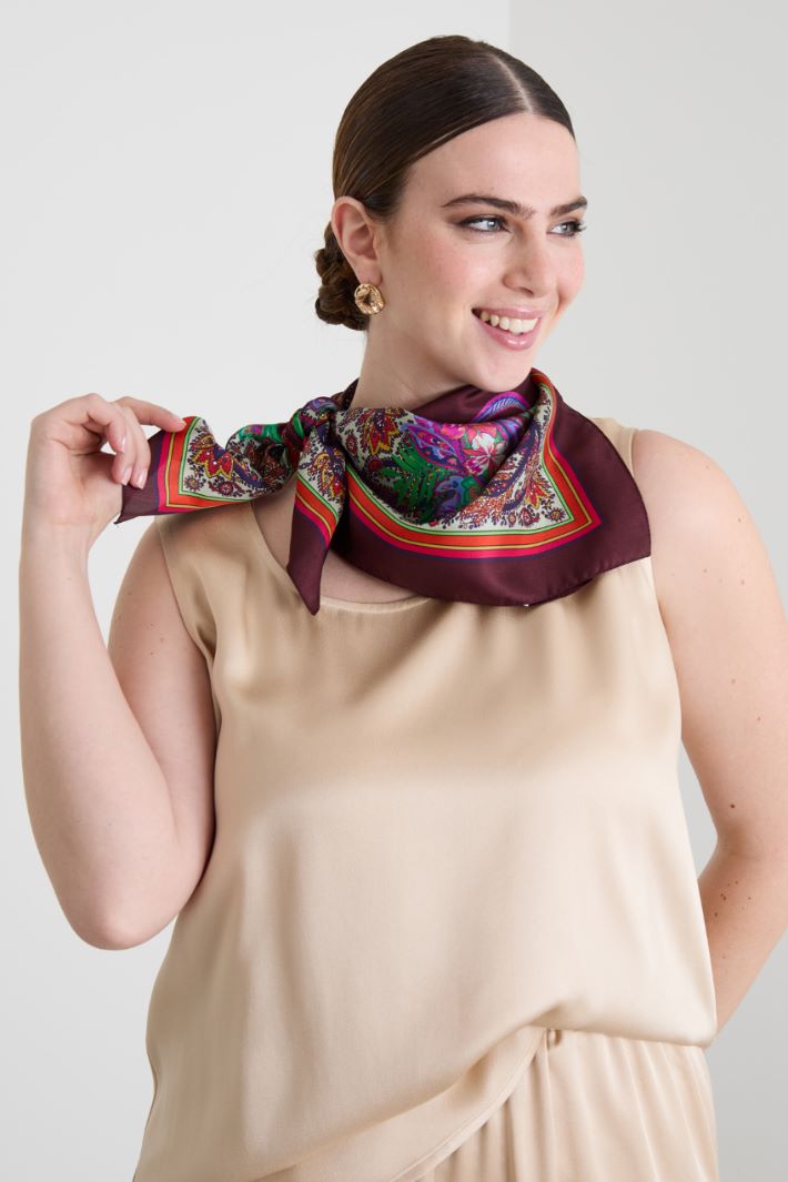 Silk twill scarf Intrend - 2