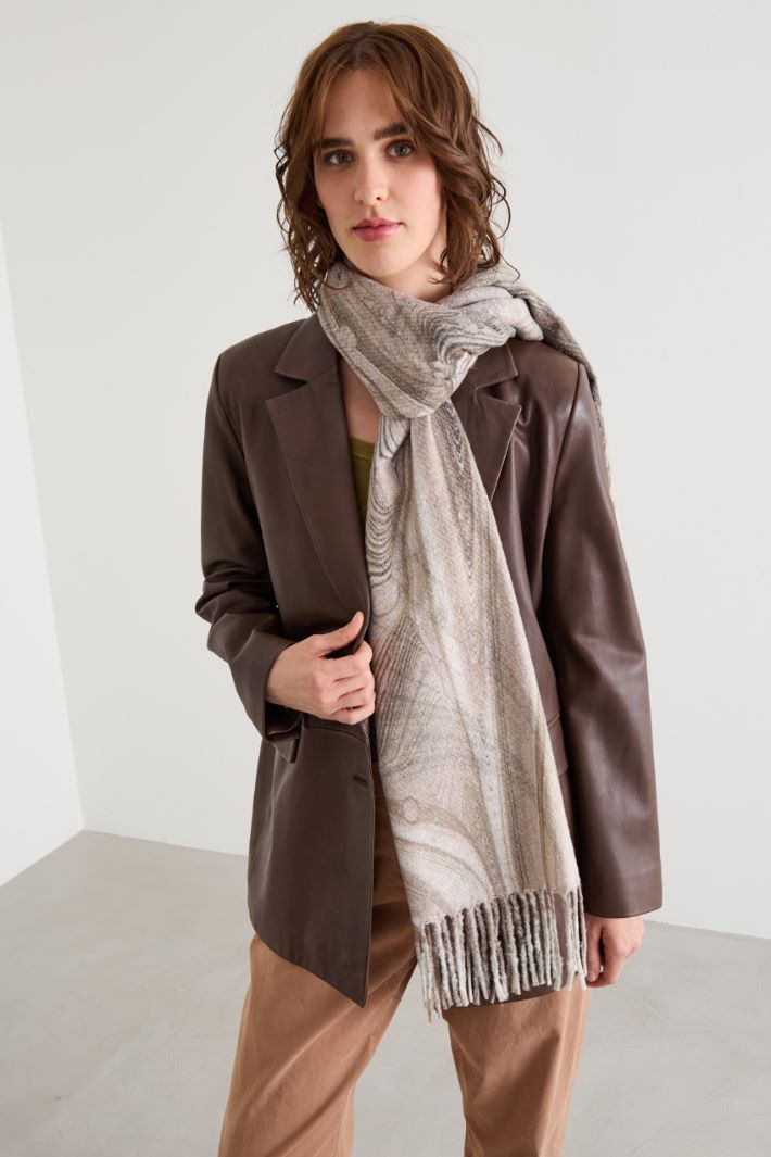 Patterned lamé scarf Intrend - 2