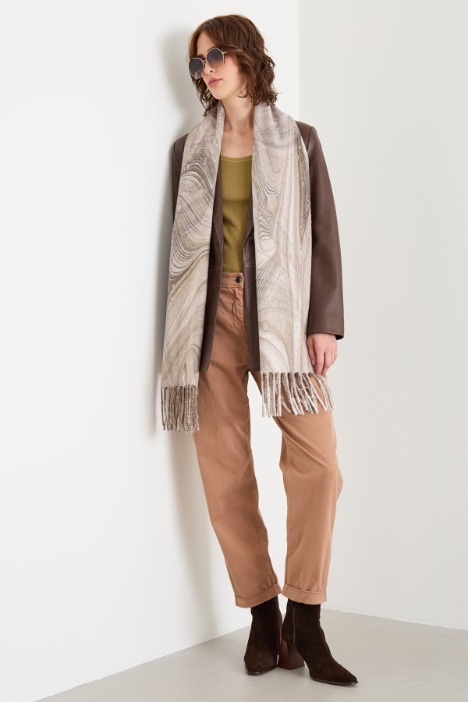 Patterned lamé scarf Intrend