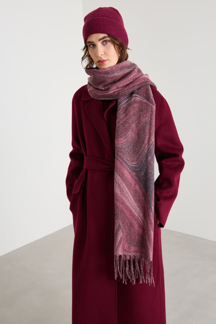 Patterned lamé scarf Intrend - 2