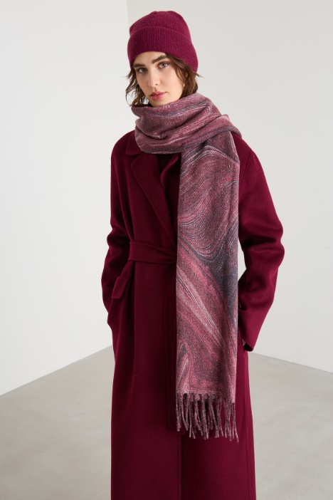 Bufanda de lamé estampada