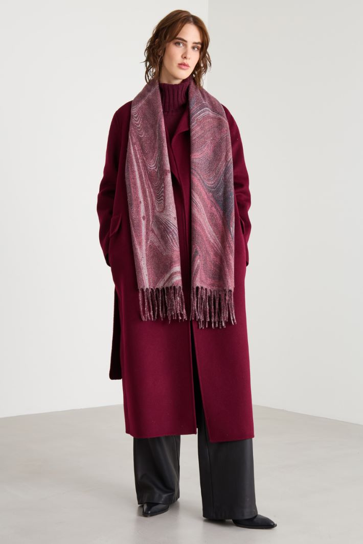 Patterned lamé scarf Intrend
