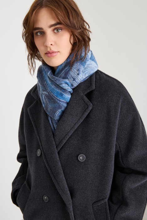 Bufanda de lamé estampada