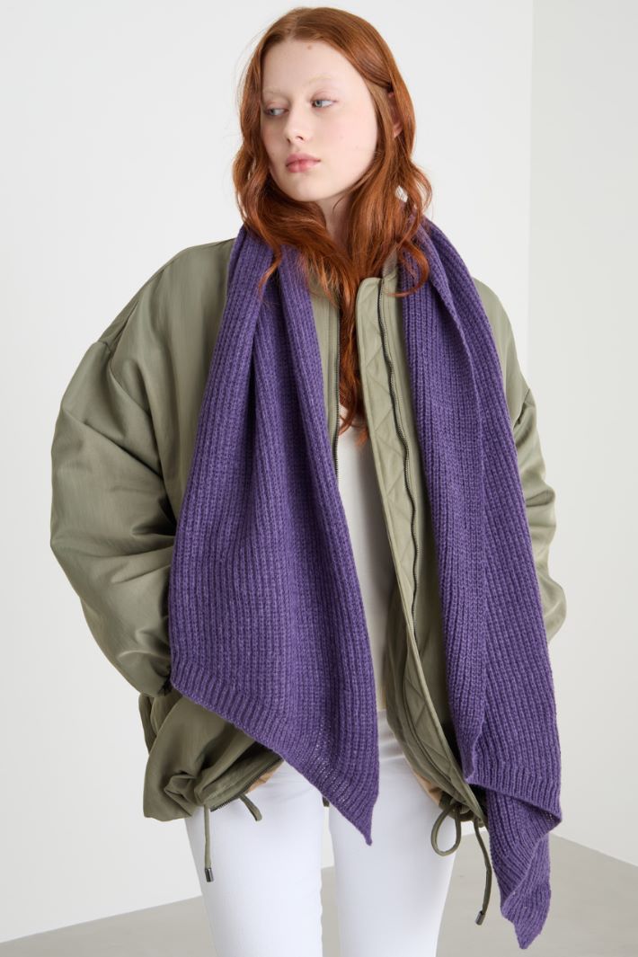 Sciarpa con bordi asimmetrici - VIOLA - Intrend
