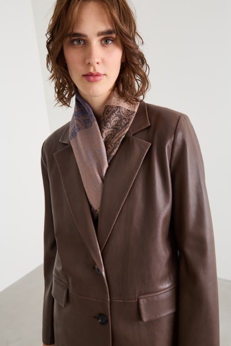 Estola de jacquard con flecos