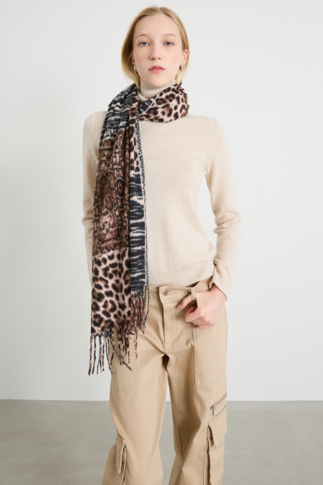 Soft animal print stole Intrend