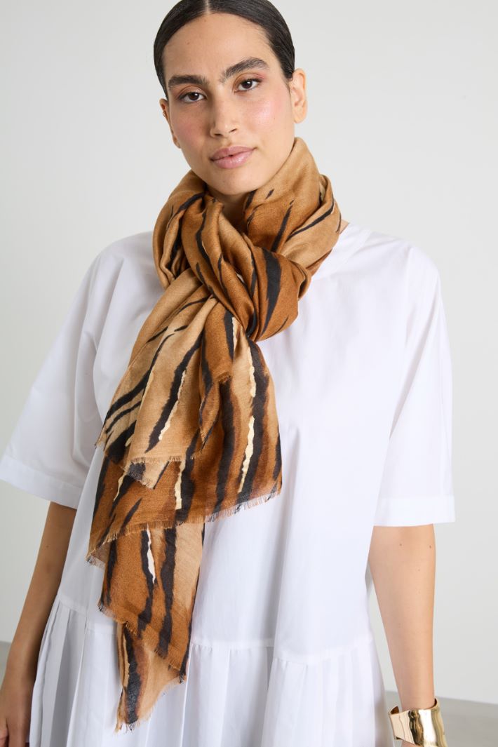 Lamé printed stole Intrend - 2