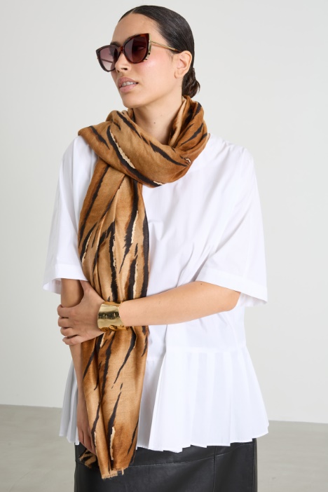 Lamé printed stole Intrend