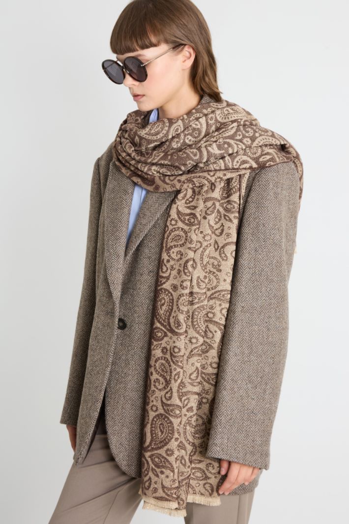 Jacquard lamé scarf Intrend