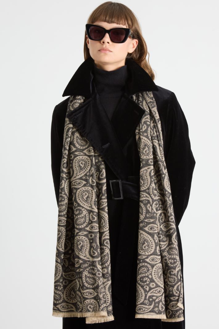 Jacquard lamé scarf Intrend - 2