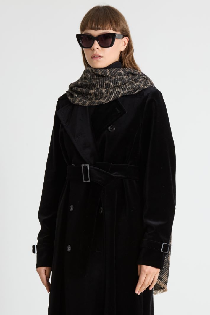 Pleated jacquard stole Intrend - 2
