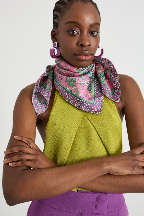 Foulard in twill di seta