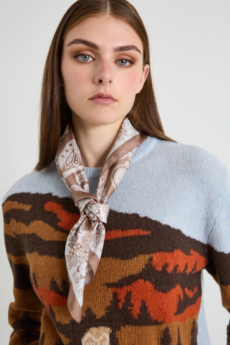 Foulard in seta a fantasia Intrend