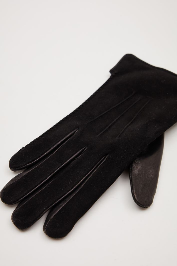 Suede-effect gloves Intrend - 3