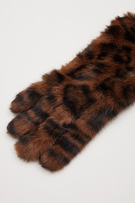 Guanti in simil pelliccia