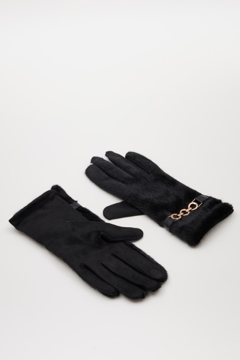 Faux fur gloves Intrend