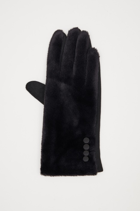 Guanti in simil pelliccia