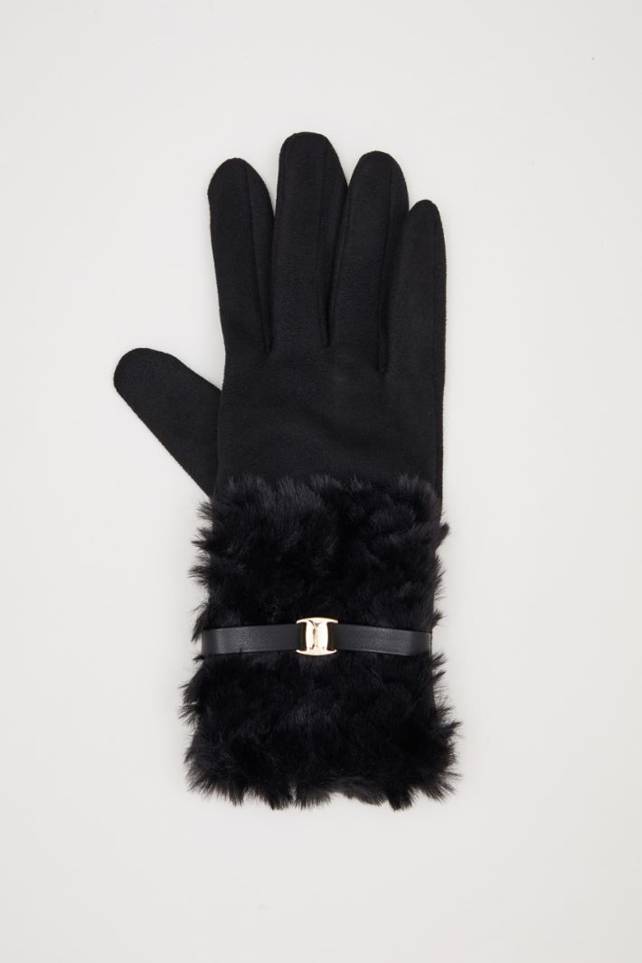 Suede effect gloves Intrend - 2