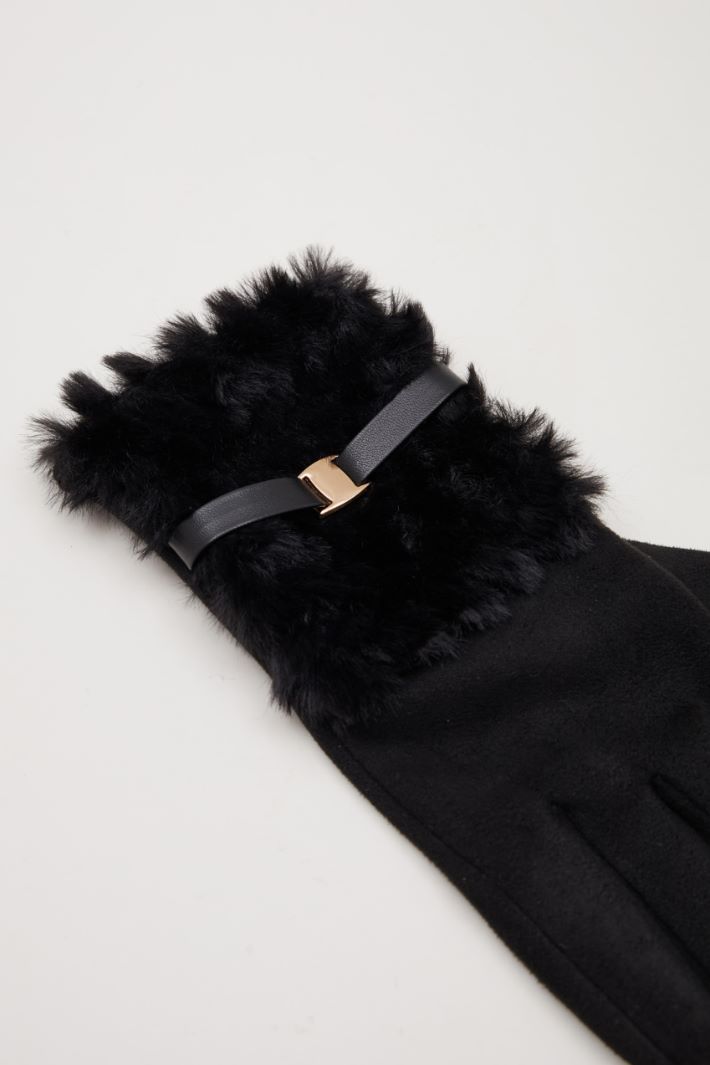 Suede effect gloves Intrend - 3
