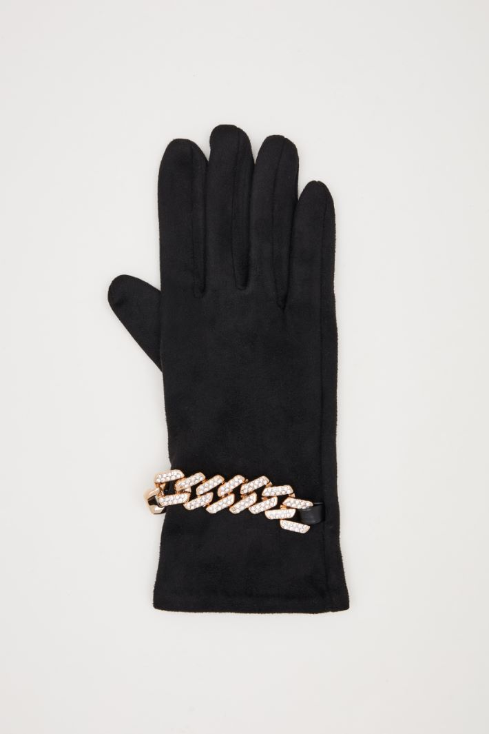 Suede effect gloves Intrend - 2