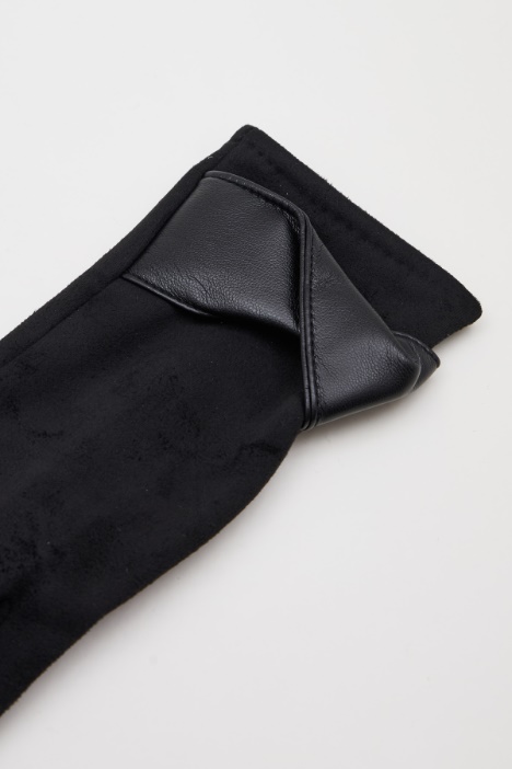 Guanti effetto suede