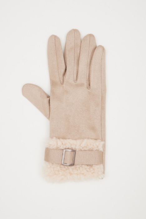 Guanti con inserto peluche