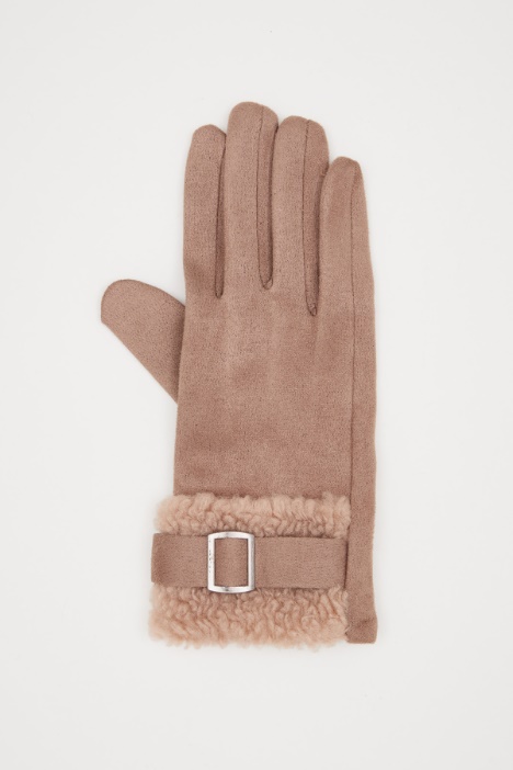 Guantes con inserto de felpa