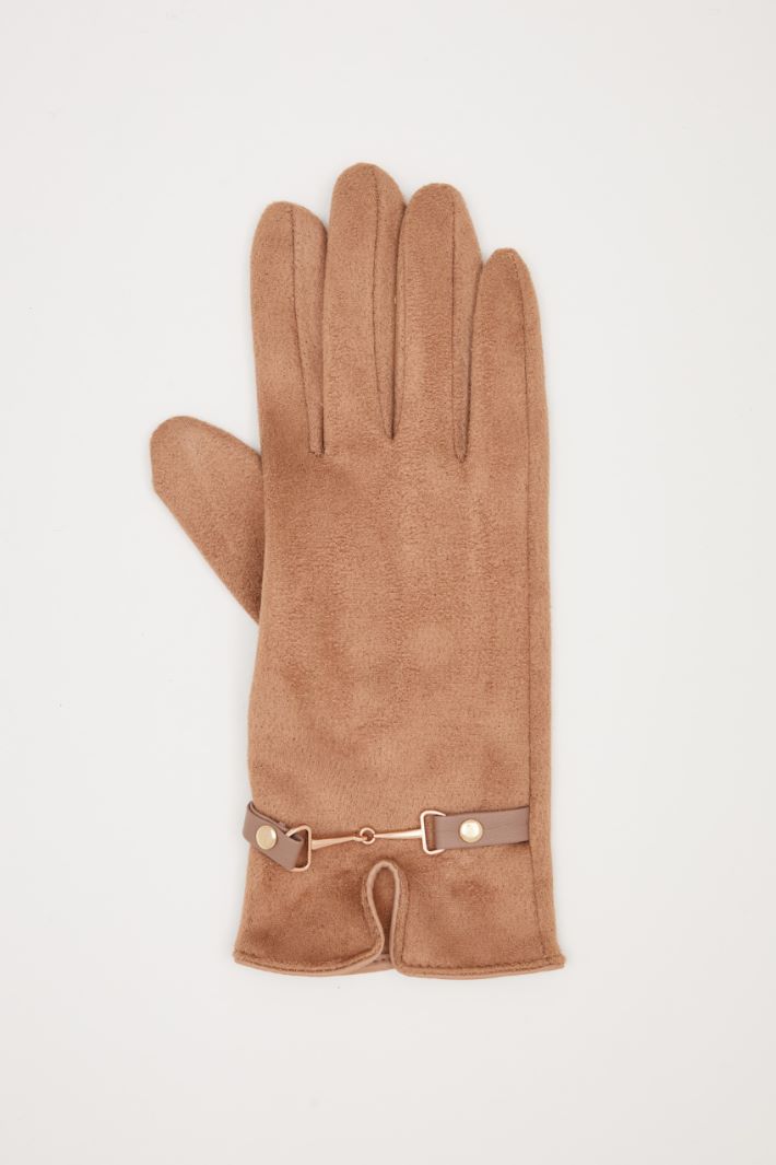 Gloves with metal detail Intrend - 2