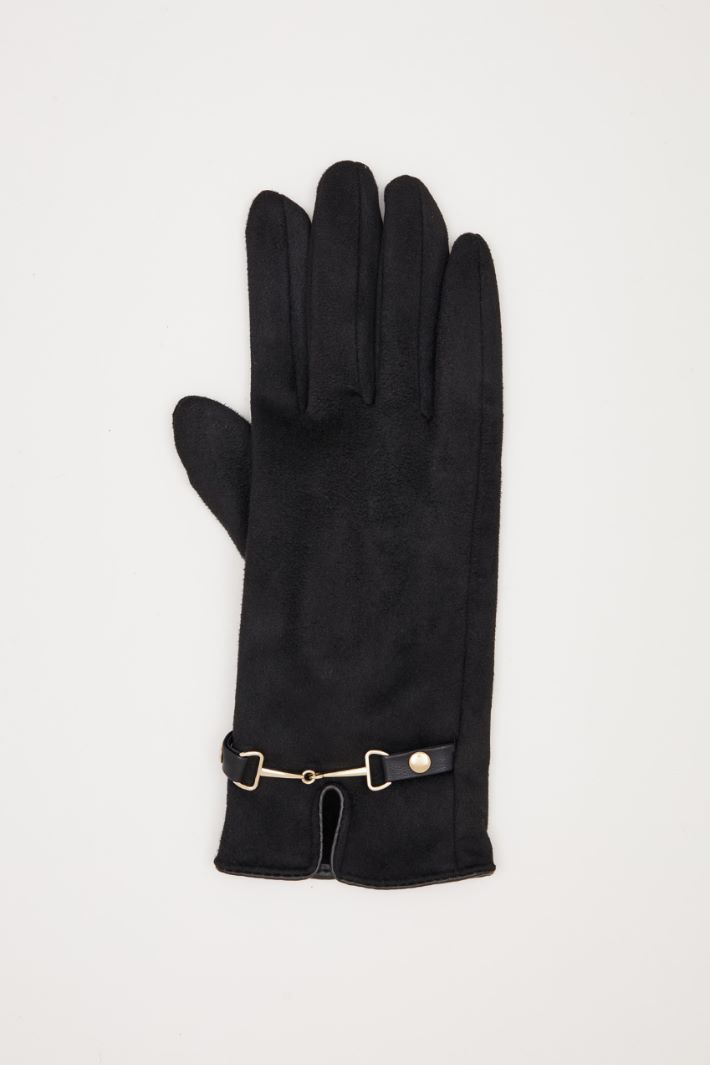 Gloves with metal detail Intrend - 2