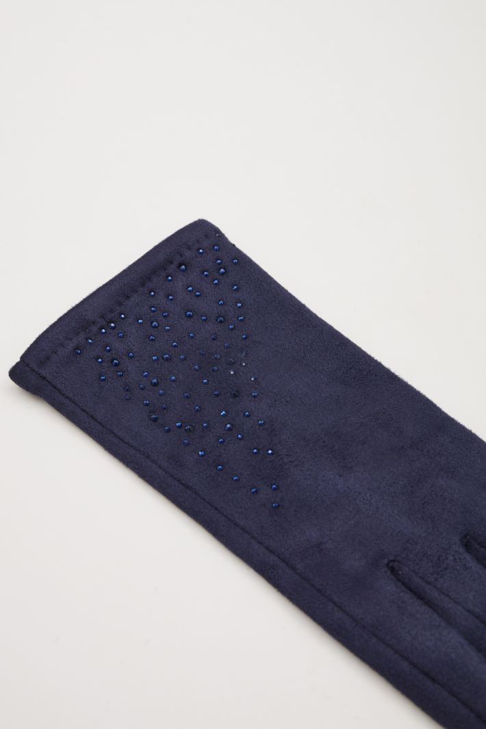 Jersey gloves with rhinestones Intrend - 3
