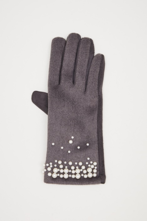 Guantes con perlas