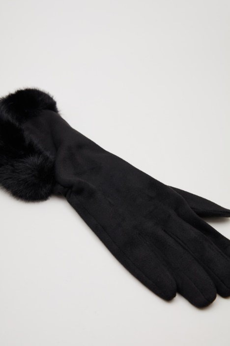 Guanti effetto suede