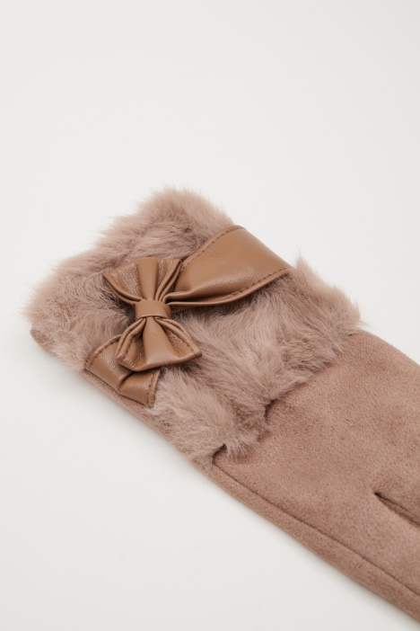 Guanti effetto suede