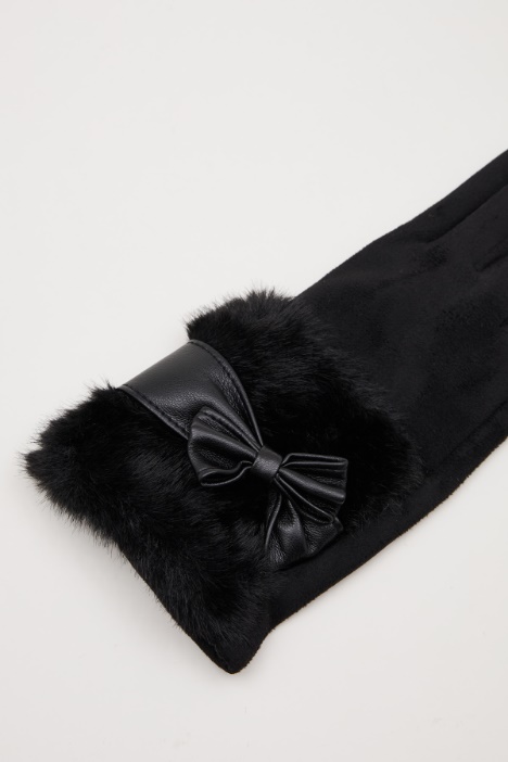 Guanti effetto suede