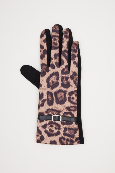 Guantes con estampado animal