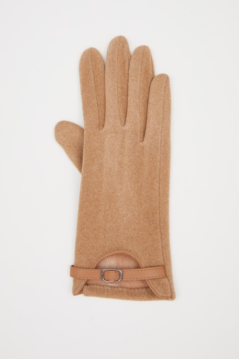 Guantes de punto con correa