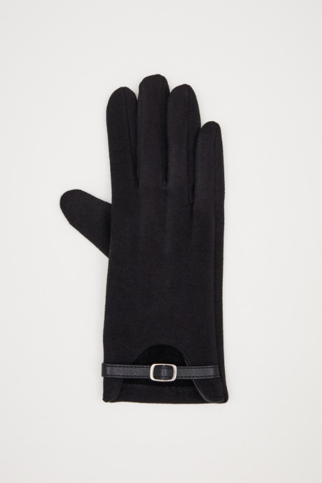 Guantes de punto con correa