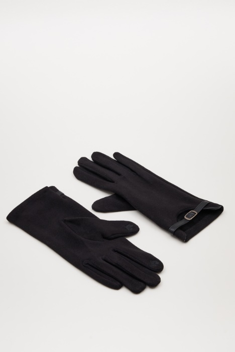 Jersey gloves with strap Intrend