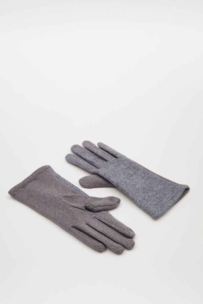 Gloves with ribbed insert Intrend