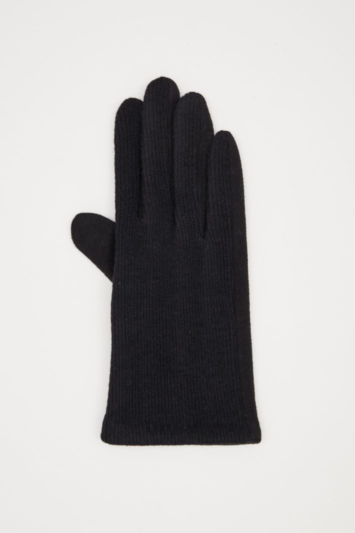 Gloves with ribbed insert Intrend - 2
