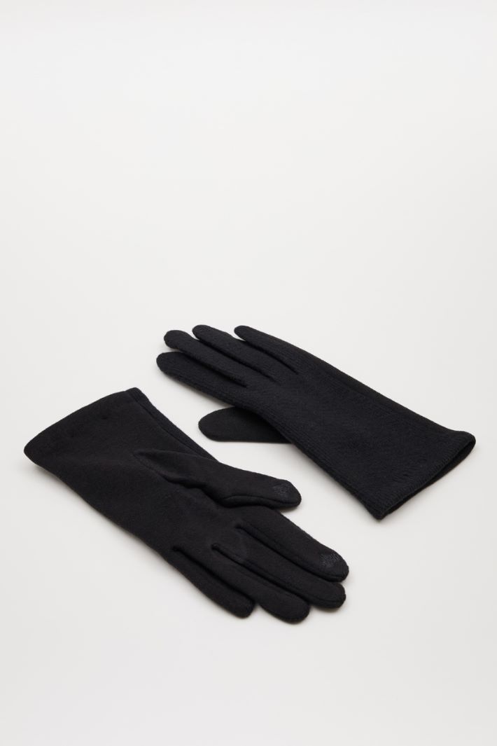 Gloves with ribbed insert Intrend