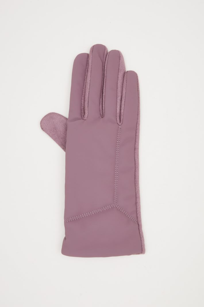 Waxed effect gloves Intrend - 2