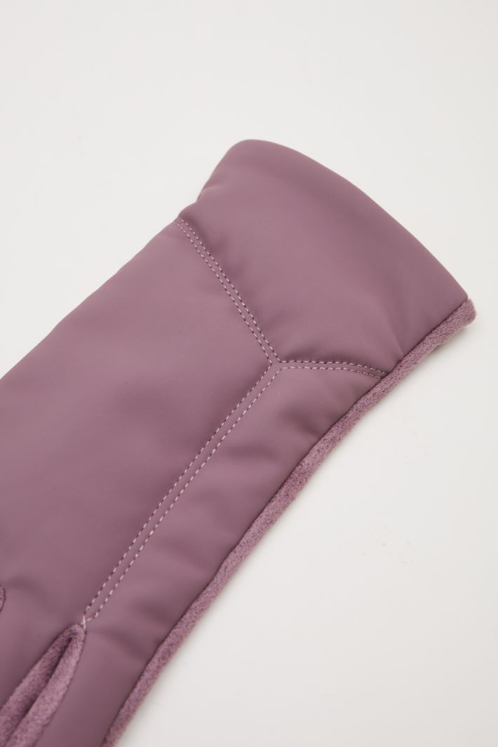 Waxed effect gloves Intrend - 3