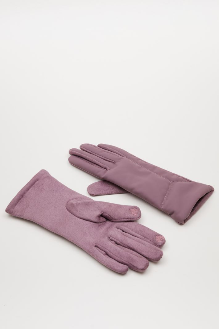 Waxed effect gloves Intrend