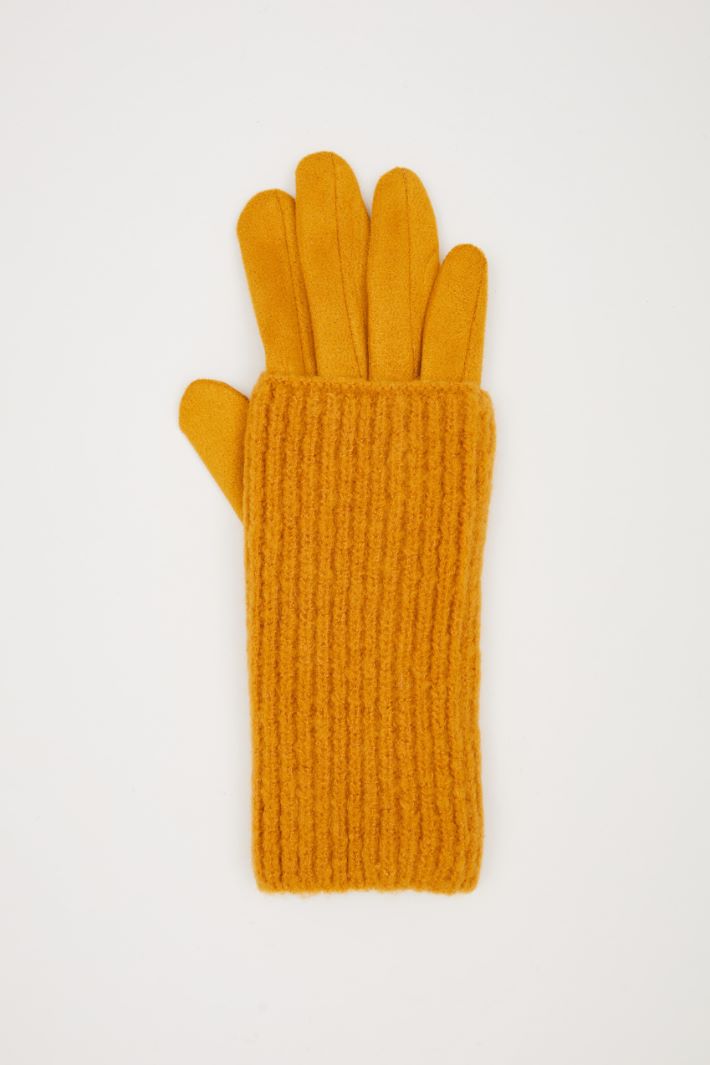 Gloves with knitted insert Intrend - 2