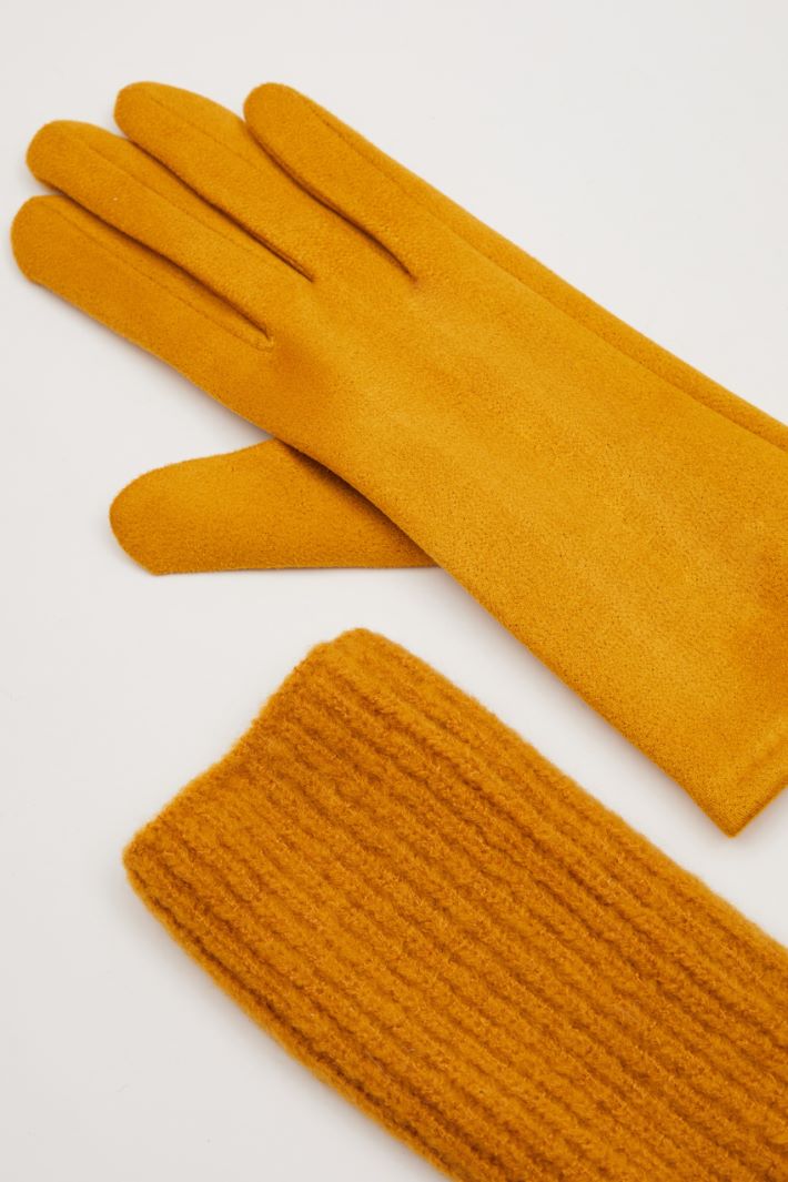 Gloves with knitted insert Intrend - 3