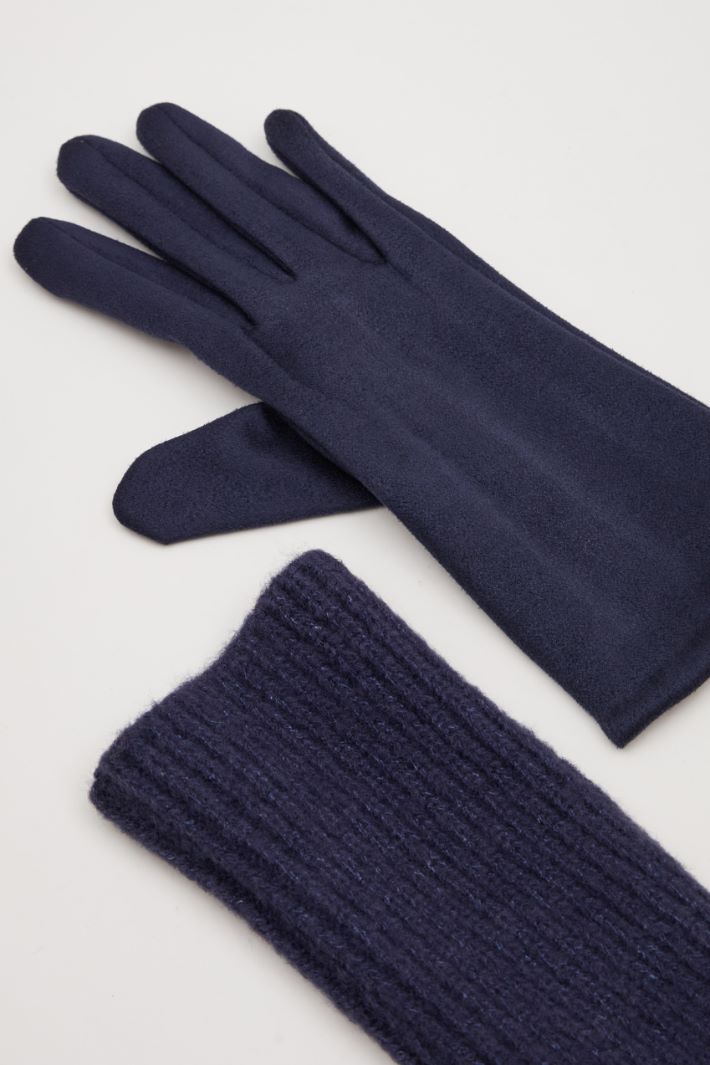 Gloves with knitted insert Intrend - 3